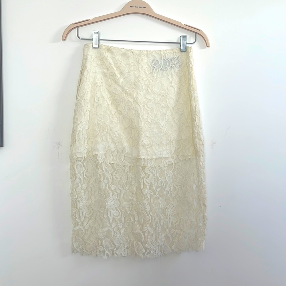REFORMATION lace skirt
